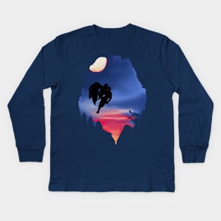 Mothman by Moonlight Kids Long Sleeve T-Shirt